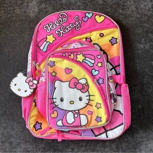 NWT Licensed Children's Backpack with Lunch Pack- Hello Kitty